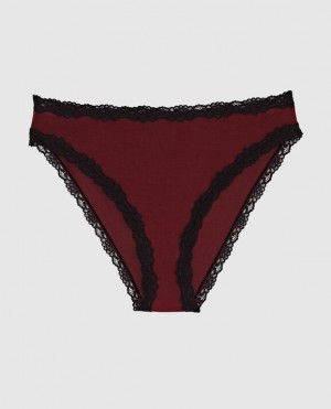 La Senza Bikini Panty Women Underwear Red Burgundy | TPyohl1K