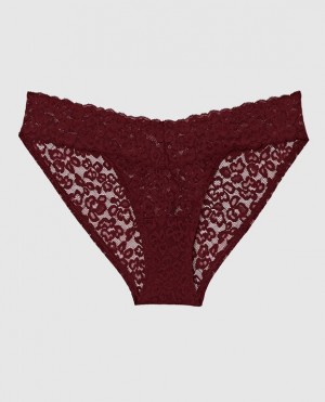 La Senza Bikini Panty Women Underwear Red Burgundy | FpHSKCV9