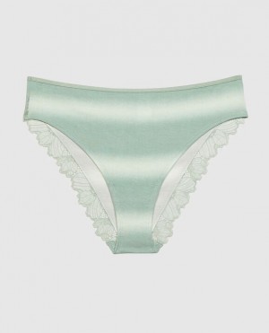 La Senza Bikini Panty Women Underwear Turquoise Stripes | xirL3A35