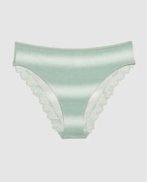 La Senza Bikini Panty Women Underwear Turquoise Stripes | BRiAeWPY