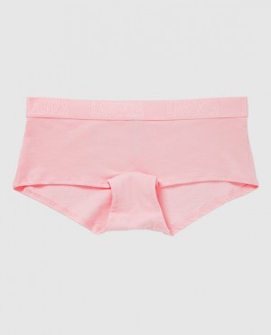 La Senza Boyshort Panty Women Underwear Pink White | VzUT6ki0