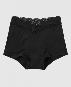 La Senza Boyshort Period Panty Women Underwear Black | SqjX8RNm