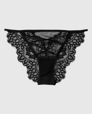 La Senza Bumless Bikini Panty Women Lingerie Black | U7SkudS3