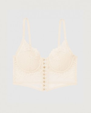 La Senza Front-Close Bra Top Women Lingerie Pearl | yRemv3LU