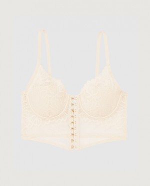 La Senza Front-Close Top Women Bras Pearl | pNCVwg8i