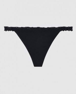 La Senza G-String Panty Women Underwear Black | Ri3XE7jQ