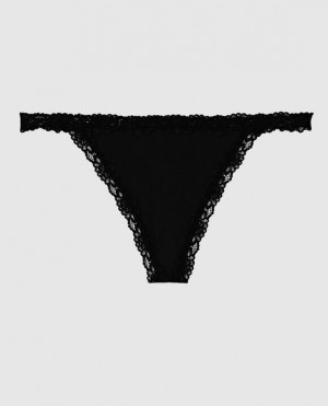 La Senza G-String Panty Women Underwear Black | oER2jwQN