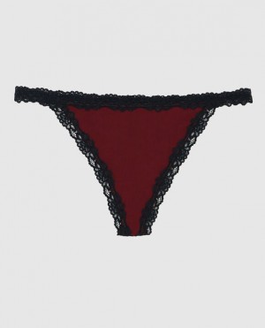 La Senza G-String Panty Women Underwear Red Burgundy | yLoSspGk