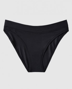 La Senza High Leg Bikini Panty Women Underwear Black | 8tbcssLU