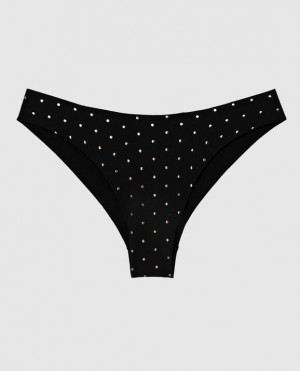 La Senza High Leg Cheeky Panty Women Underwear Black | A3dEX2wP