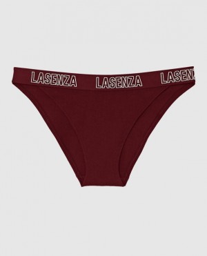 La Senza High Leg Cheeky Panty Women Underwear Red Burgundy | wVTgLMz7