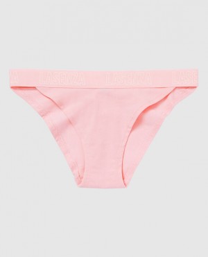 La Senza High Leg Cheeky Panty Women Underwear Pink White | OuMKqIYu