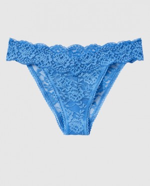 La Senza High Leg Cheeky Panty Women Underwear AZURE Blue | NM6S5WGa