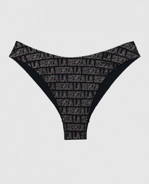 La Senza High Leg Cheeky Panty Women Underwear Black | u60pQfp4