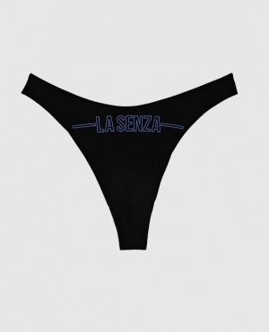 La Senza High Leg Thong Panty Women Underwear Blue | fESSEfHt