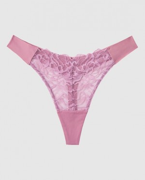 La Senza High Leg Thong Panty Women Underwear Rosecrush | idcG6ufY