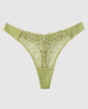 La Senza High Leg Thong Panty Women Underwear Fern | bKez75Y6