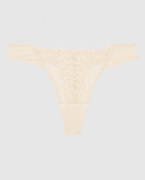 La Senza High Leg Thong Panty Women Underwear Pearl | Vw5iZe0c