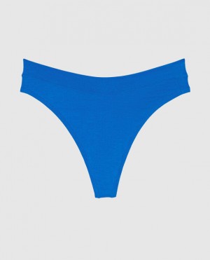 La Senza High Leg Thong Panty Women Underwear Deep Blue | mrsPDyRX