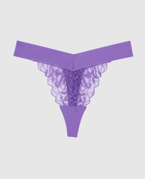 La Senza High Leg Thong Panty Women Underwear Flower | HlhU69Oz