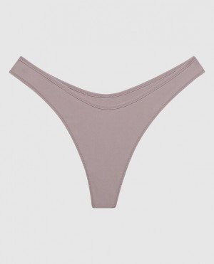 La Senza High Leg Thong Panty Women Underwear Winterberry | Y1I3gKj7