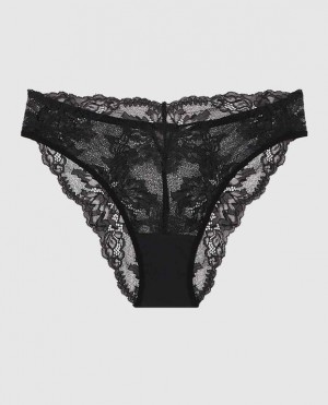 La Senza High Waist Cheeky Panty Women Underwear Black | ei1rkSzr