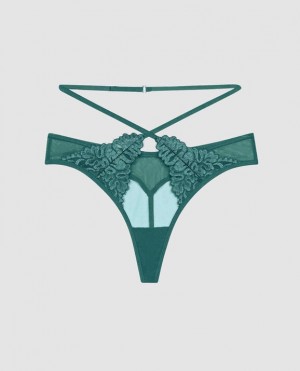 La Senza High Waist G-String Panty Women Lingerie Tidal Turq | e1eaRoRb