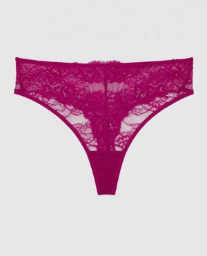 La Senza High Waist Thong Panty Women Underwear Pink | 1FwKL8zy