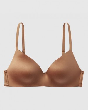 La Senza Light Push Up Wireless Women Bras Caramel Kiss | fcpWVARg