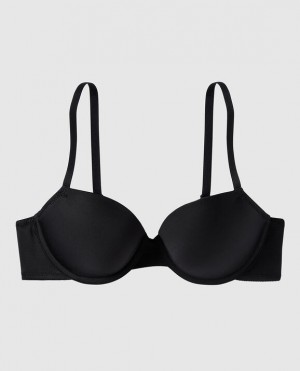 La Senza Lightly Lined Demi Women Bras Black | 223jgRzS