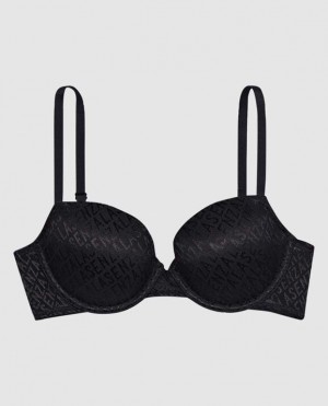 La Senza Lightly Lined Demi Women Bras Black | IK0Zso0o