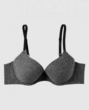 La Senza Lightly Lined Demi Women Bras Black | mor2ihnw