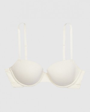 La Senza Lightly Lined Demi Women Bras Cream | vp6vxGeO