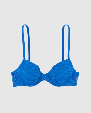 La Senza Lightly Lined Demi Women Bras Deep Blue | nWzJS0IC