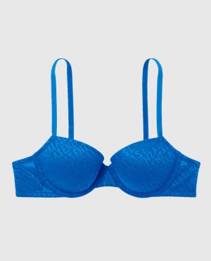 La Senza Lightly Lined Demi Women Bras Deep Blue | HfgND1es