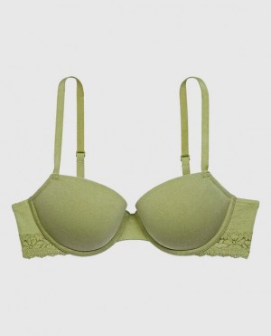 La Senza Lightly Lined Demi Women Bras Fern | XRaimYfL