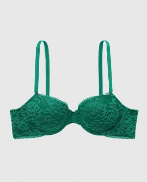 La Senza Lightly Lined Demi Women Bras Green | 5AJrSkzB