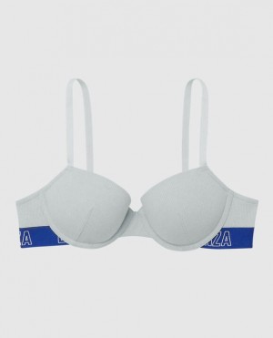 La Senza Lightly Lined Demi Women Bras Grey | 3pdGWGvh