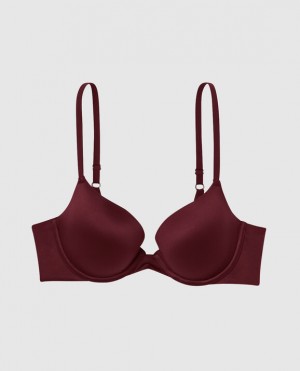 La Senza Lightly Lined Demi Women Bras Red Burgundy | 4cvjHRdk