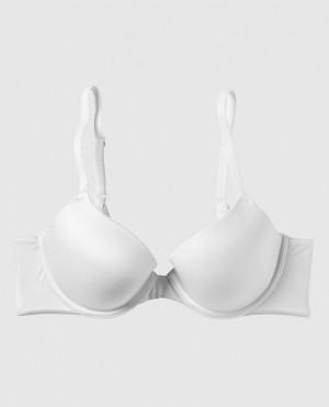 La Senza Lightly Lined Demi Women Bras White | 9mRNkrHk