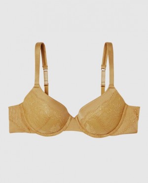 La Senza Lightly Lined Full Coverage Women Bras Gold | JSl9G5FZ