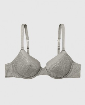 La Senza Lightly Lined Full Coverage Women Bras Silver | KYFlZ1PG