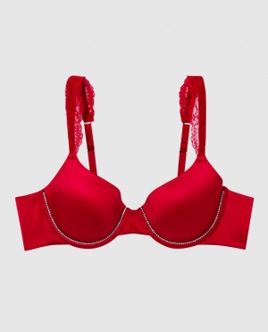 La Senza Lightly Lined Full Coverage Women Bras Red | 4aXCGugQ