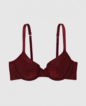 La Senza Lightly Lined Full Coverage Women Bras Red Burgundy | ATw4I7ab