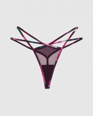 La Senza Mesh G-String Panty Women Underwear Purple | k1Zj83Q1