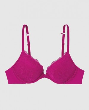 La Senza Push Up Plunge Women Bras Pink | ir0G69XZ