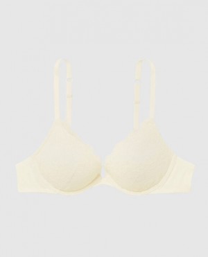 La Senza Push Up Plunge Women Bras White | P8eH1f9q