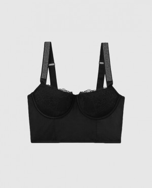 La Senza Push Up Top Women Bras Black | ByMSiFsx