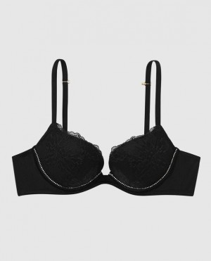 La Senza Push Up Women Bras Black | Vu6RzLVy