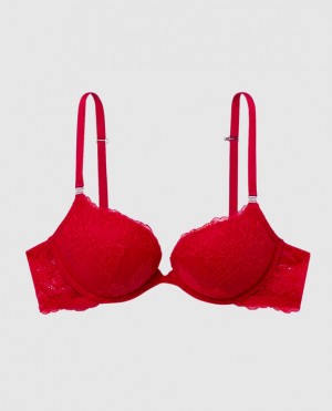 La Senza Push Up Women Bras Red | bOoLO7IO